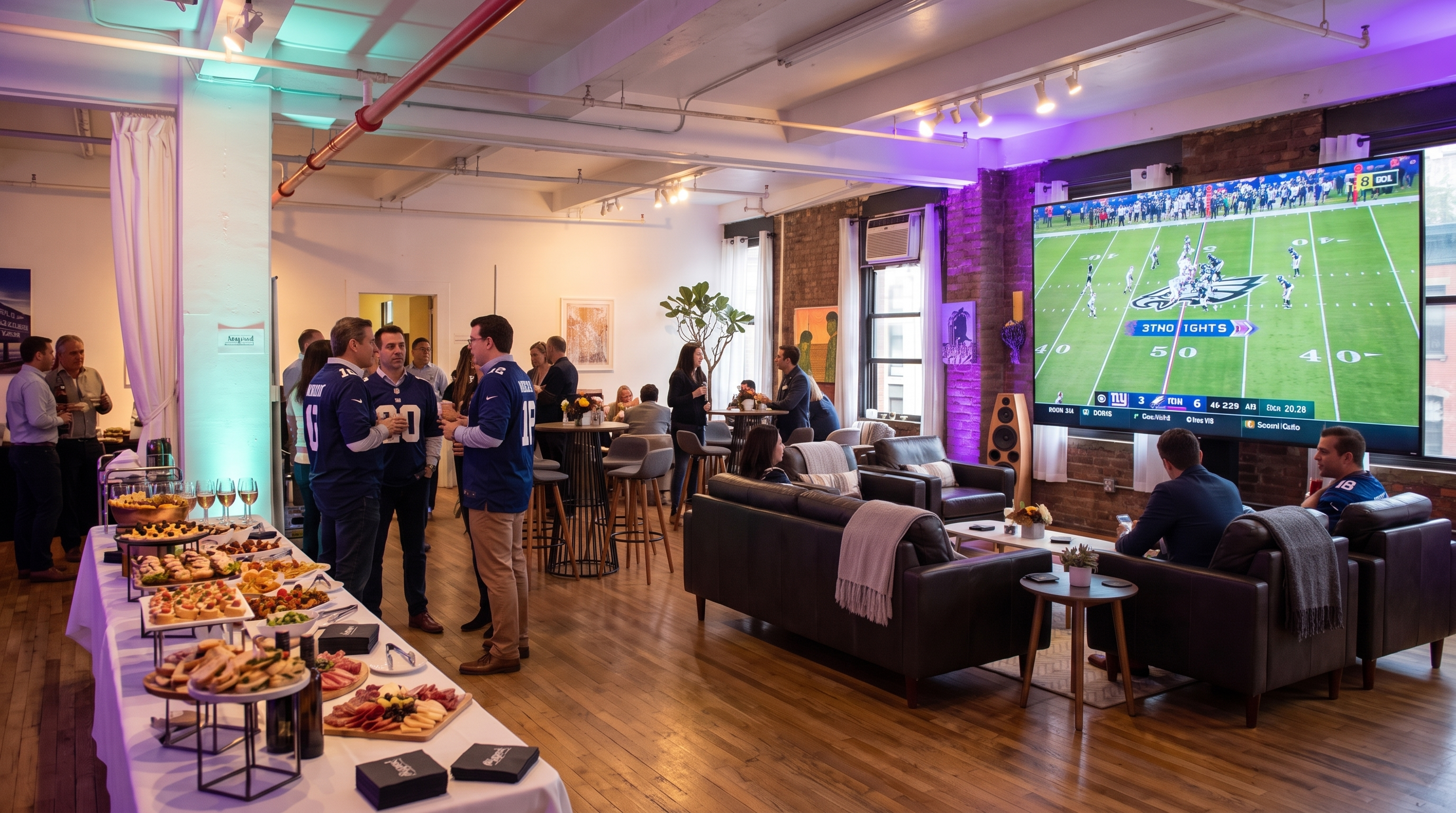 Watch party space mockup